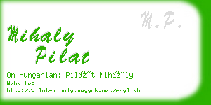 mihaly pilat business card